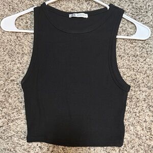 Zara Classic Black Crop Top